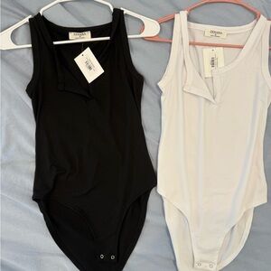 Zenana woman’s notch bodysuits (size S)